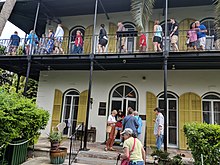 Tourists visiting the home in 2019 Hemingway House tourists.jpg