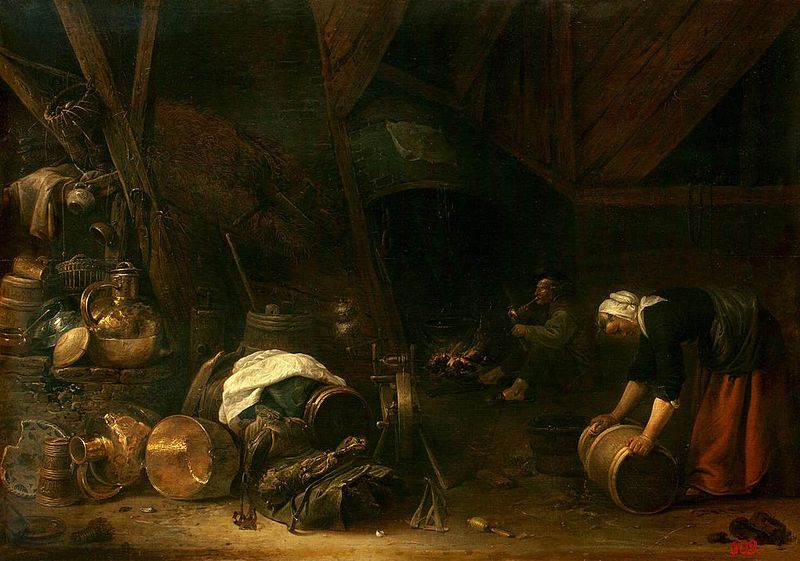 File:Herman Saftleven - Interior of a Peasant Hut - WGA20644.jpg