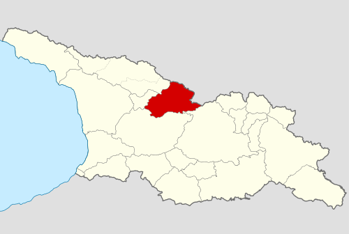 Map highlighting the historical region of Racha in Georgia