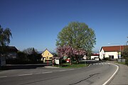 Čeština: Hlincohorská ulice v Rudolfově, okres České Budějovice, Jihočeský kraj. English: Hlincohorská street in Rudolfov, České Budějovice District, South Bohemian Region, Czechia.