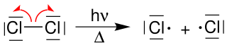 Chlore d'homolyse