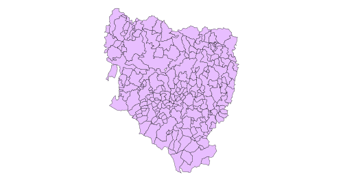 Mapa d'a provincia de Uesca