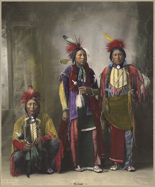 Three Kiowa men in 1898