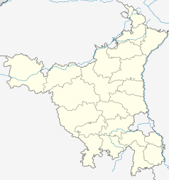 Mapa konturowa Hariany, u góry po prawej znajduje się punkt z opisem „Ambala”