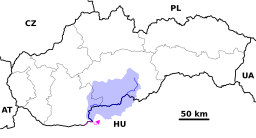 Ipeľ River (SVK) - location and watershed.svg