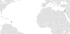 Location map for Israel and Saint Lucia.