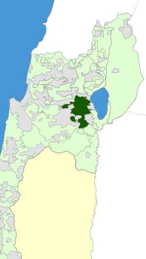 Mapa Izraele - Regionální rada Dolní Galileje Zoomin.svg