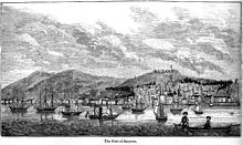 The port of İzmir, from an 1883 encyclopedia.