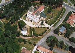 Imagen aérea de la iglesia