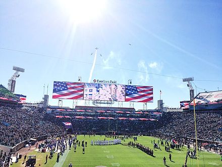 The Star-Spangled Banner performed before a Jacksonville Jaguars game at TIAA Bank Field