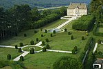 Giardino del castello di Vaire-le-Grand veduta aerea