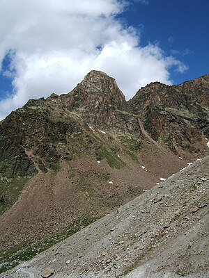 Jegihorn from the southeast, from the Weissmieshütte