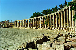 Piazza ovale romana di Jerash