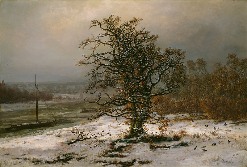File:Johan Christian Dahl - Oak Tree by the Elbe in Winter - Google Art Project.jpg