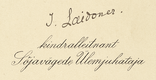Johan Laidoneri autogramm.png