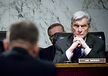 Republican Senator John Warner chose to retire after five terms. John Warner in committee.jpg