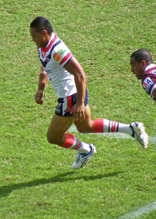 Leilua playing for the Roosters in 2011.