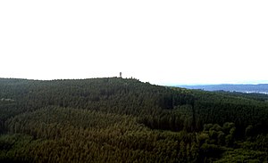 The Köppel with the Köppel observation tower (aerial view)