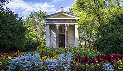 The Mausoleum of Ferenc Kazinczy in Széphalom, Sátoraljaújhely was built by Miklós Ybl in 1873.[23]