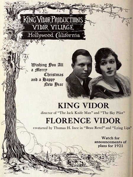 File:King Vidor & Florence Vidor - Dec 1920 EH.jpg