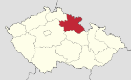 Regionens läge i Tjeckien