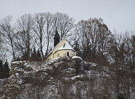 O Kreuzkapelle em Leimberg acima de Gosbach