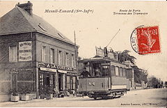 MESNIL-ESNARD - Route de Paris - Terminus des tramways