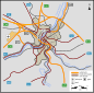 Liège - Carte des moyens de transport