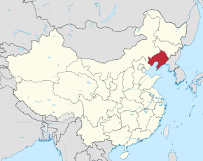 Poziția provinciei Liaoning
