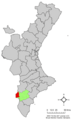 Розташування муніципалітету Ел-Пінос у автономній спільноті Валенсія