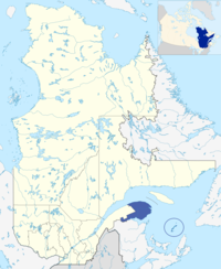 ガスペジー・マドレーヌ諸島地域のケベック州内の位置