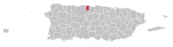 Localização de Barceloneta em Porto Rico