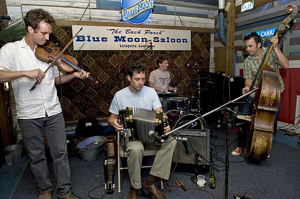 Members playing at the Blue Moon Saloon