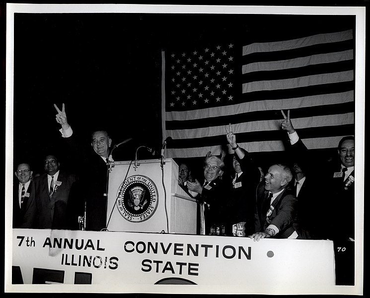 File:Lyndon Johnson at the 1964 Illinois AFL-CIO Convention.jpg