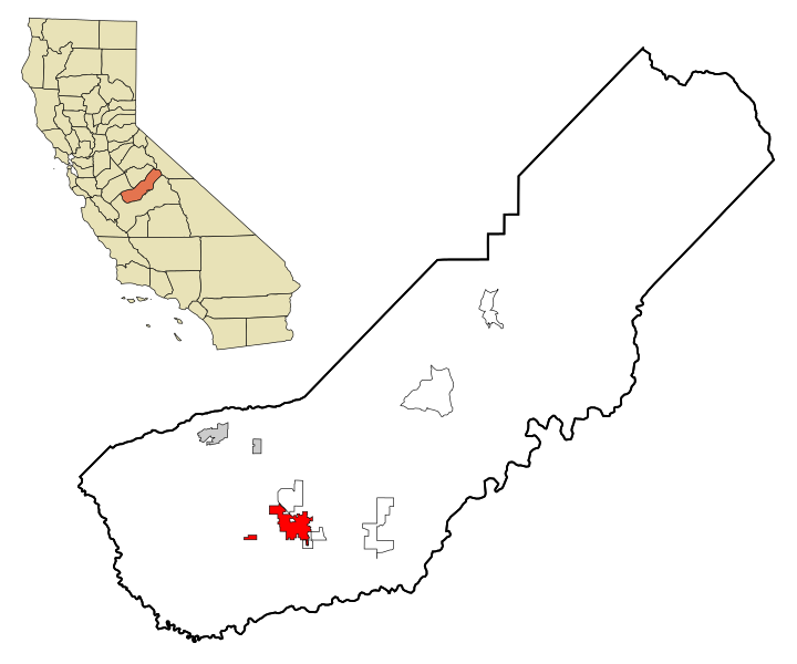File:Madera County California Incorporated and Unincorporated areas Madera Highlighted.svg