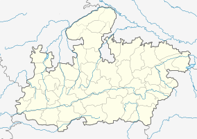 Map showing the location of பன்னா தேசியப் பூங்கா