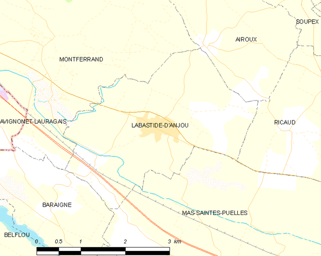 Labastide d'Anjou - Localizazion