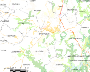 圣弗卢尔市镇地图