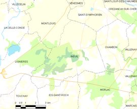 Mapa obce Ineuil