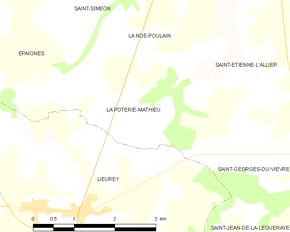 Poziția localității La Poterie-Mathieu