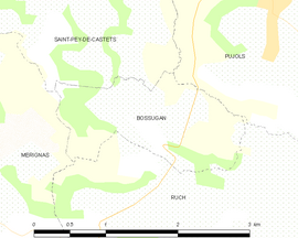Mapa obce Bossugan