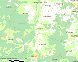 Mapa obce Léogeats