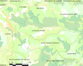Mapa obce La Salle-Prunet