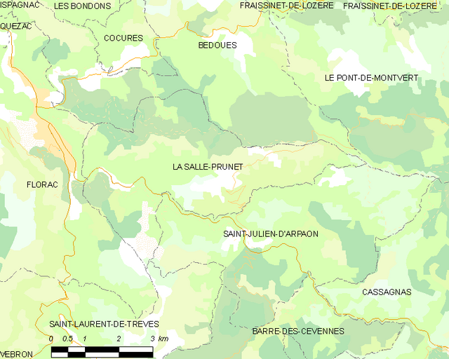 La Salle-Prunet - Localizazion