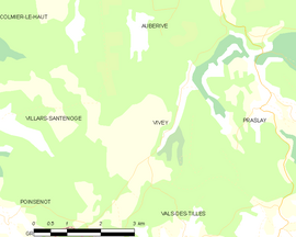 Mapa obce Vivey