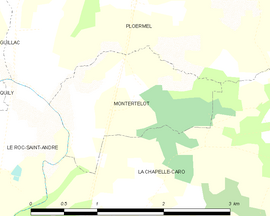 Mapa obce Montertelot