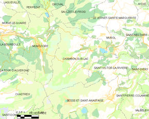 Poziția localității Chambon-sur-Lac