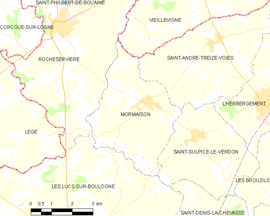 Mapa obce Mormaison