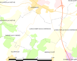 Mapa obce Longchamp-sous-Châtenois