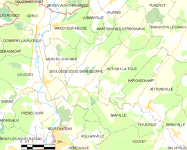 Mapa obce Soulosse-sous-Saint-Élophe